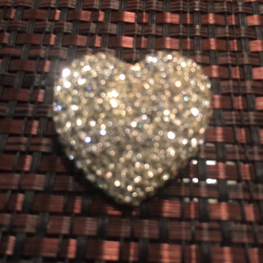 Crystal Heart Pin
